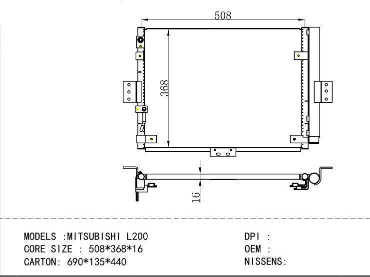  Condenser for MITSUBISHI MITSUBISHI L 200