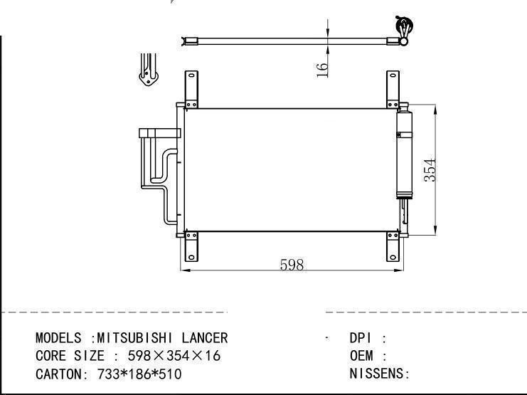  Condenser for MITSUBISHI