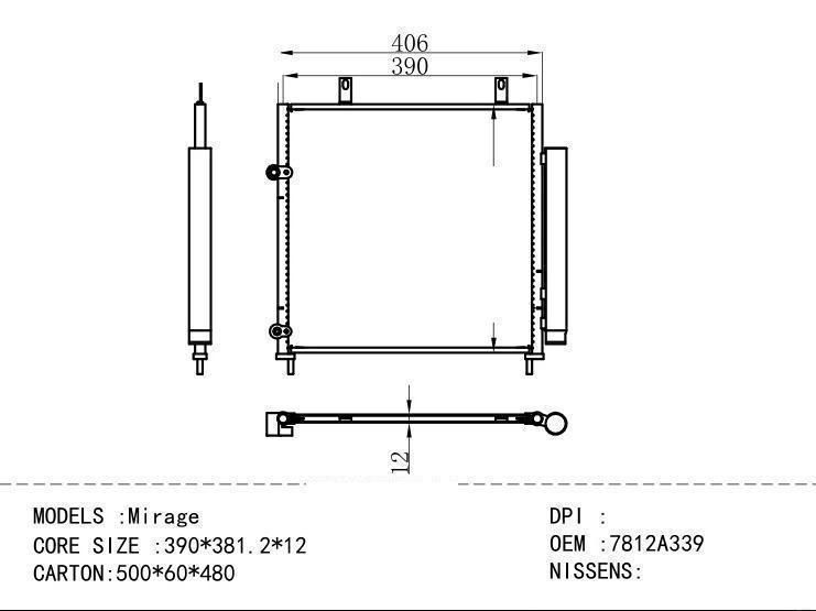 7812A339 Condenser for MITSUBISHI