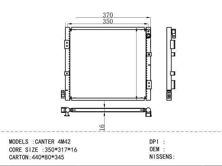  Condenser for MITSUBISHI CANTER 4M42