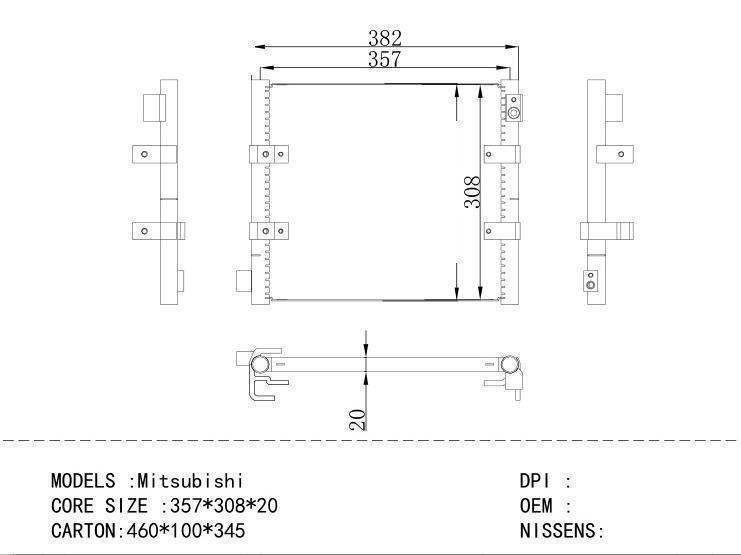  Condenser for MITSUBISHI Mitsubish i