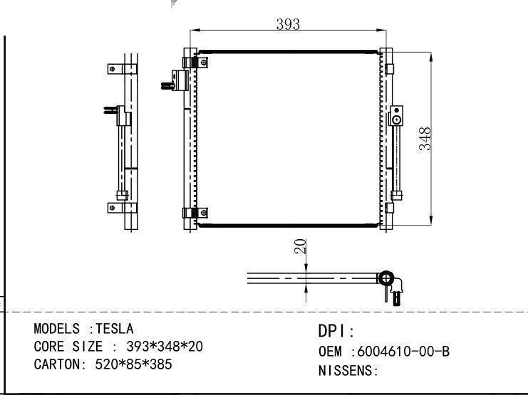 6004610-00-B Condenser for NEW ENERGY TESLA