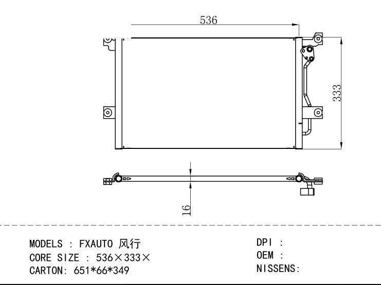  Condenser for NISSAN FXAUTO