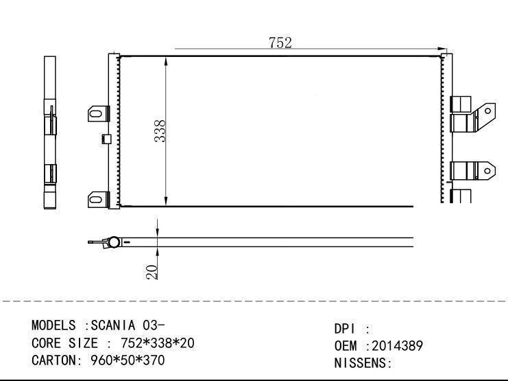 2014389 Condenser for SCANIA SCANIA 03