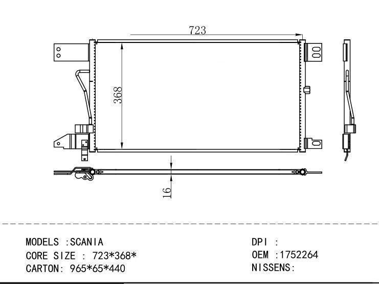 1752264 Condenser for SCANIA SCAN IA