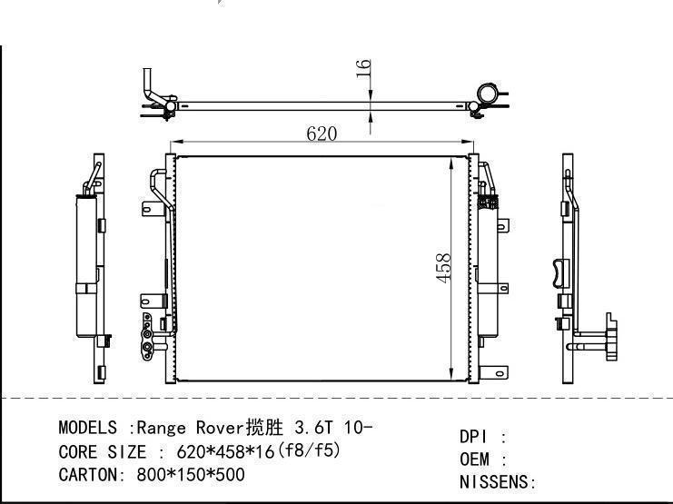 Condenser for ROVER Range Rover 3.6T 10