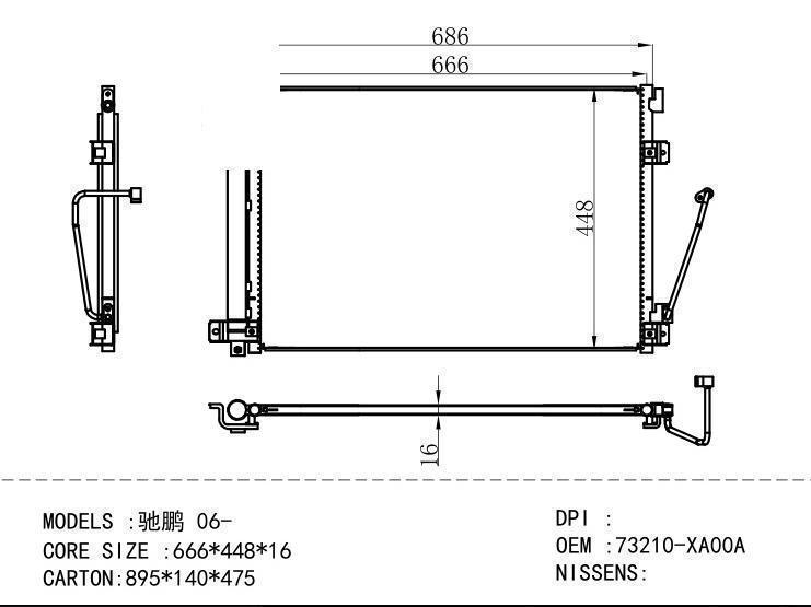 73210-XA00A Condenser for SUBARU 06