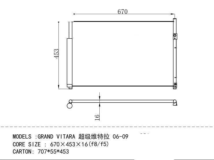  Condenser for SUZUKI GRAND VITARA 06-09