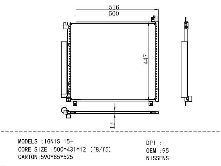 9531081P00 Condenser for SUZUKI IGN IS 15