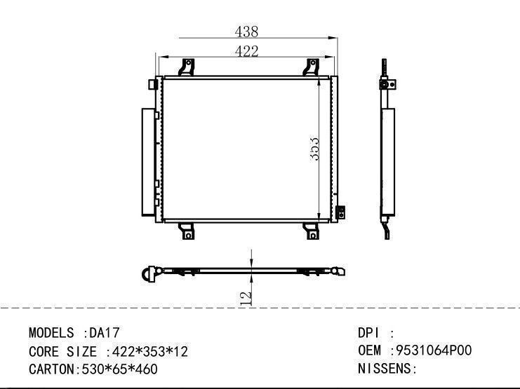 9531064P00 Condenser for SUZUKI DA17