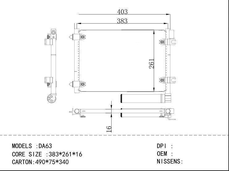  Condenser for SUZUKI DA63