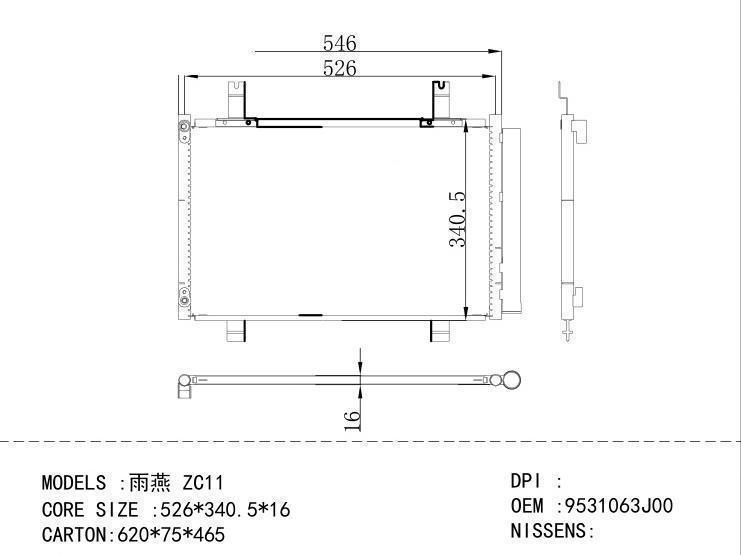 9531063J00 Condenser for SUZUKI ZC11