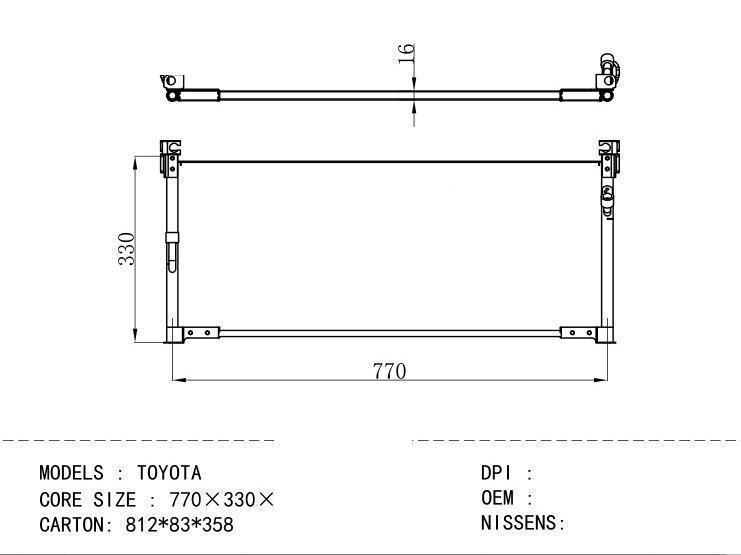  Condenser for TOYOTA TOYOTA