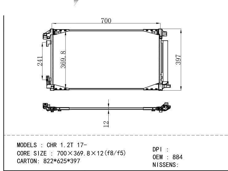 88450-F4020 Condenser for TOYOTA CHR 1.2T 17