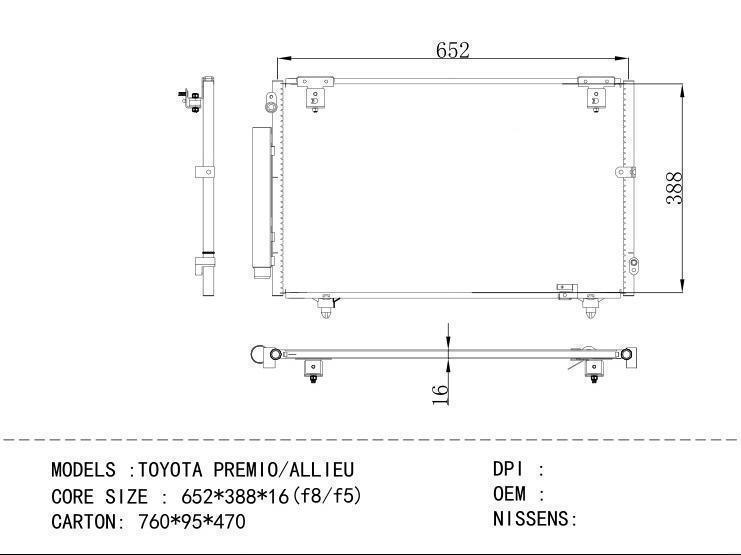  Condenser for TOYOTA