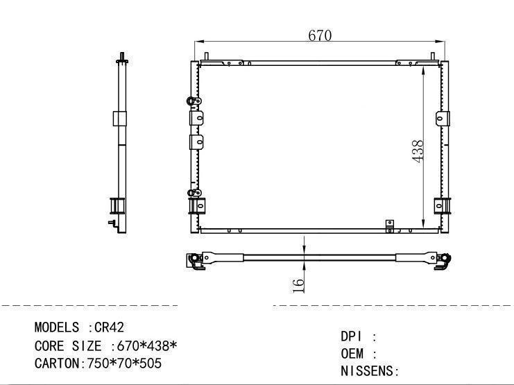  Condenser for TOYOTA CR42