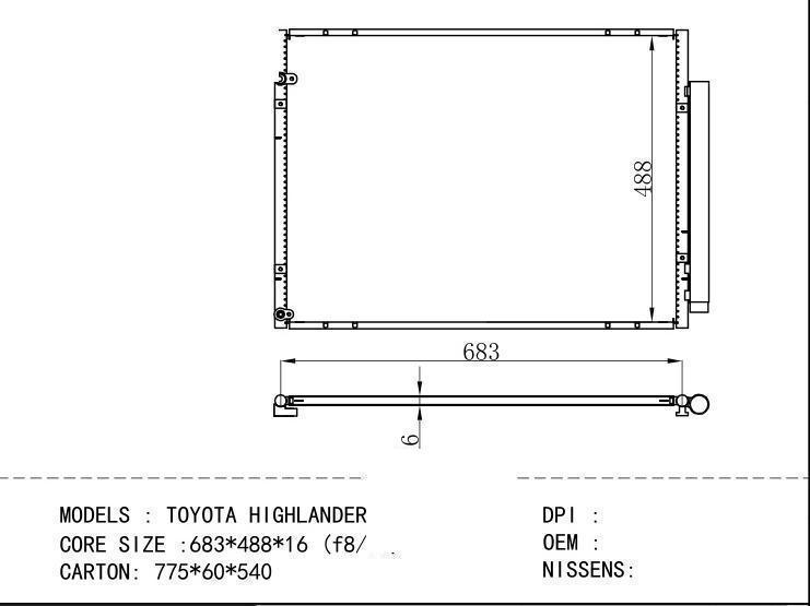  Condenser for TOYOTA
