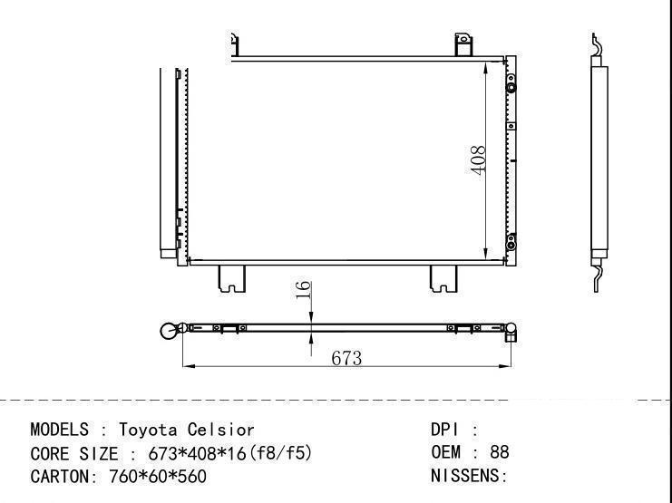 8846050200 Condenser for TOYOTA Toyota Cels ior