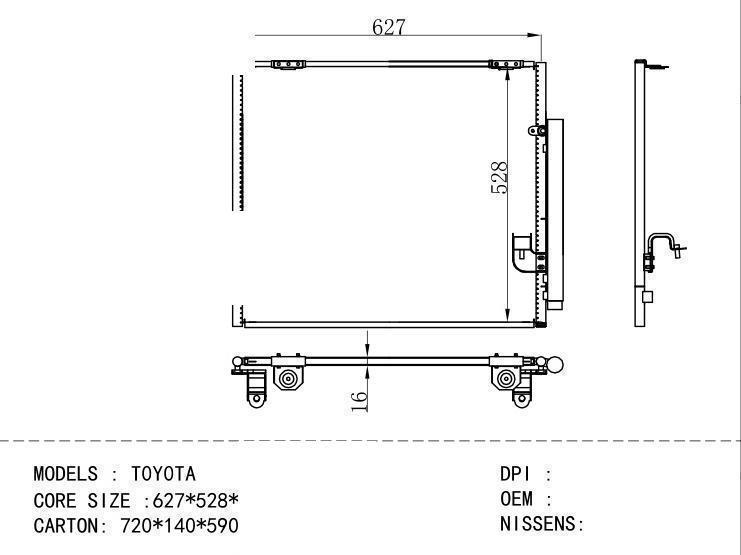  Condenser for TOYOTA T0Y0TA