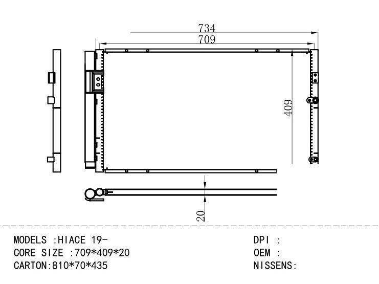  Condenser for TOYOTA HIACE 19