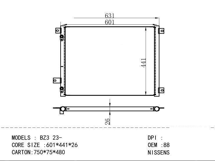 884A0-03010 Condenser for TOYOTA BZ3 23