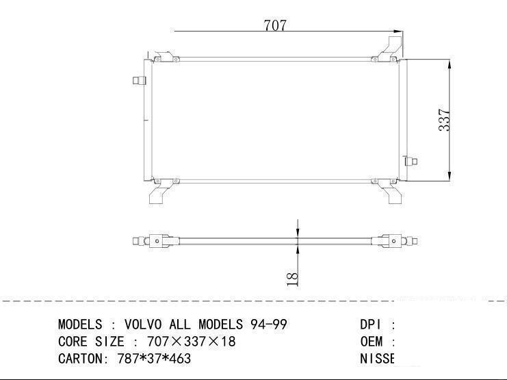 8164786 Condenser for VOLVO VOLVO ALL MODELS 94-99