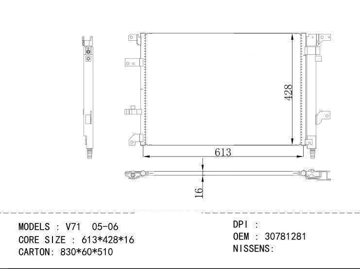 30781281 Condenser for VOLVO V71 05-06
