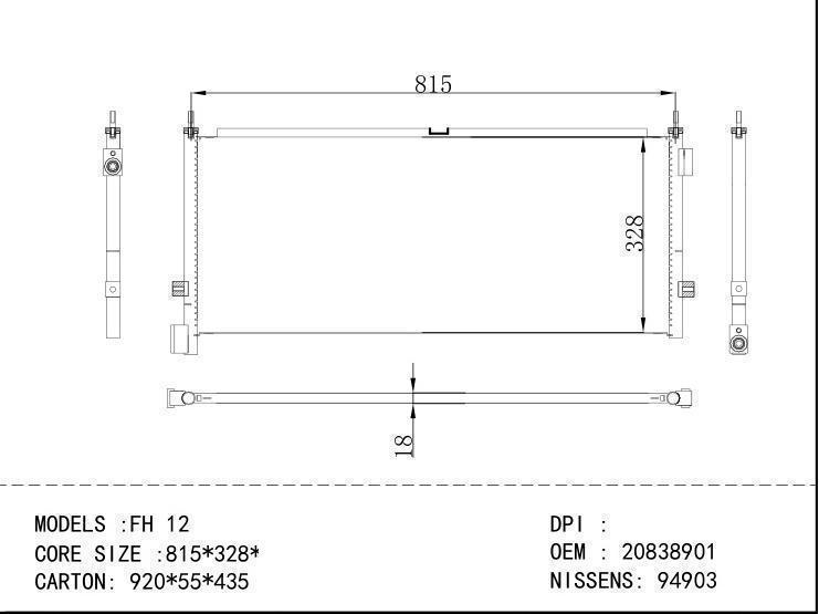 20838901 Condenser for VOLVO FH 12