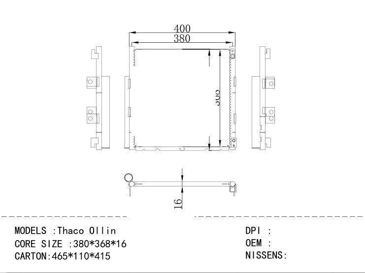  Condenser for Changan Thaco Ol l in