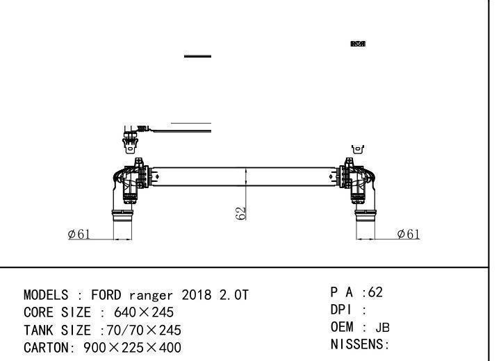 JB3Z6K775A car Intercooler for FORD FORD MT