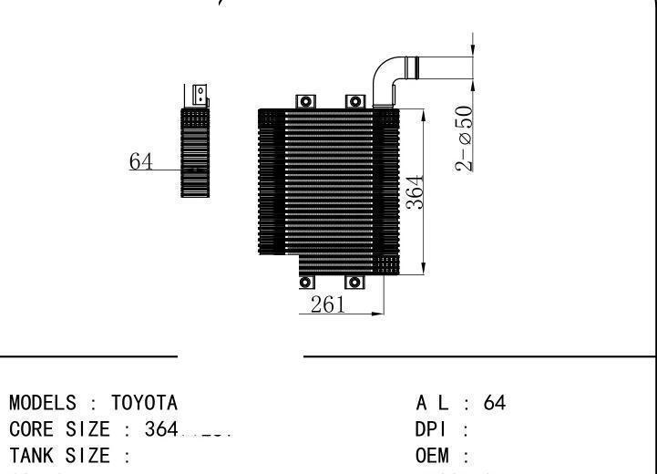  car Intercooler for TOYOTA TOYOTA PICKUP