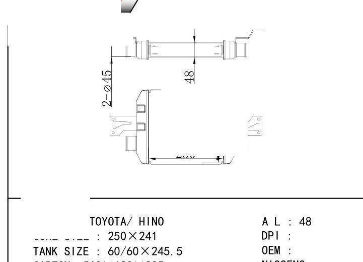  car Intercooler for TOYOTA TOYOTA/ HINO
