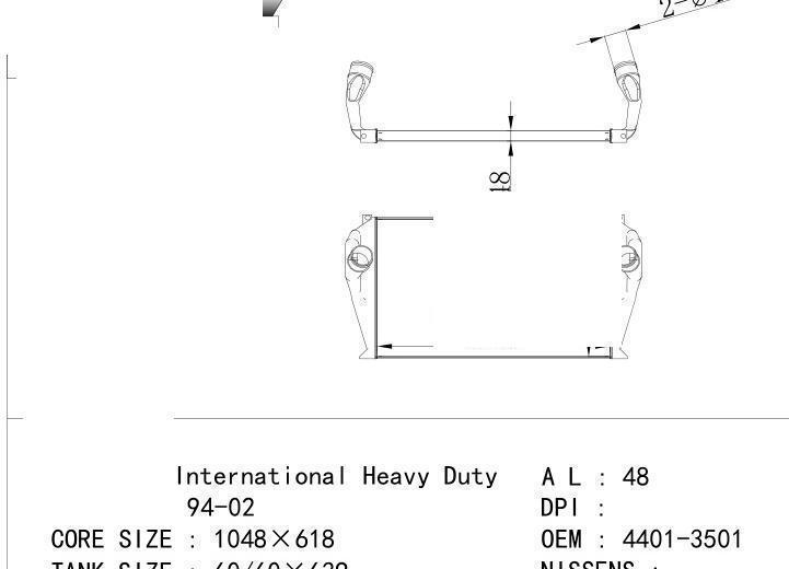 car Intercooler for FREIGHTLINER International Heavy Duty94-02