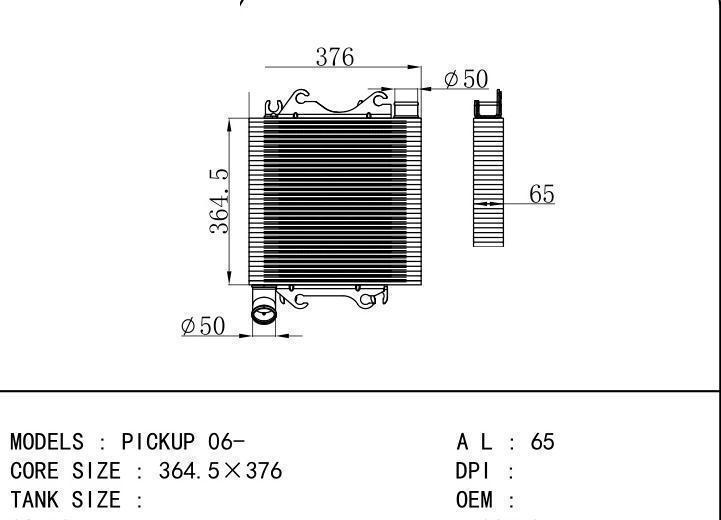  car Intercooler for FREIGHTLINER PICKUP 06-