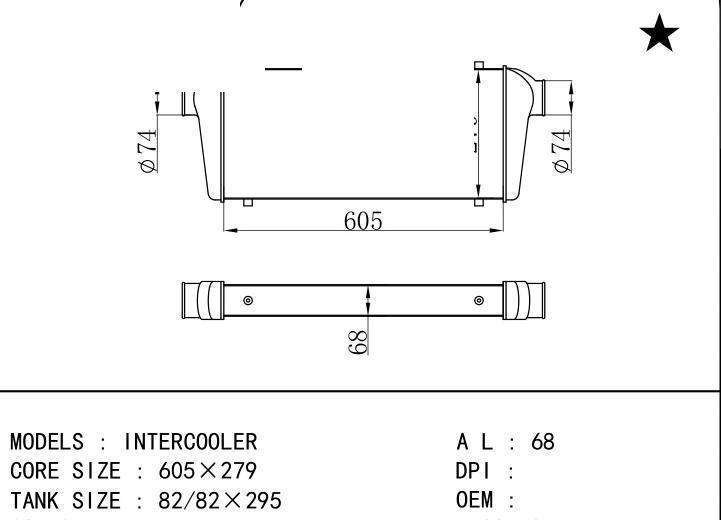  car Intercooler for FREIGHTLINER INTERCOOLER
