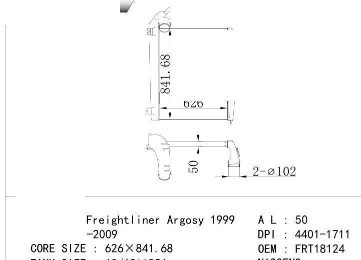 4401-1711 car Intercooler for FREIGHTLINER Freightliner Argosy 1999/-2009