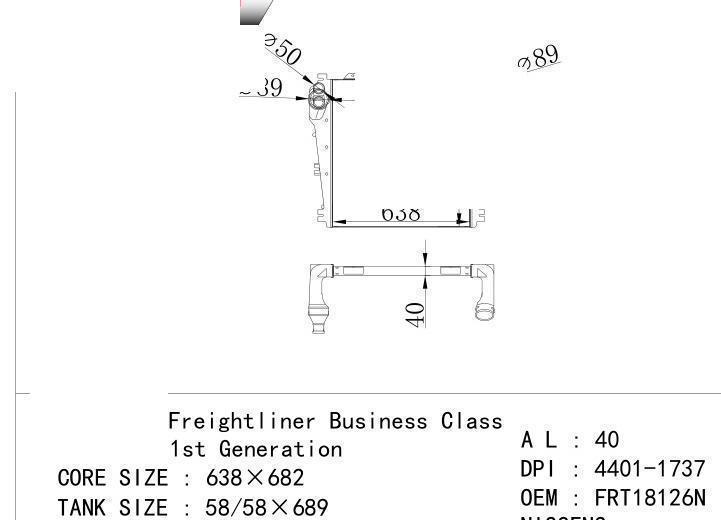 FRT18126N car Intercooler for FREIGHTLINER Freightliner Business Class/1st Genera