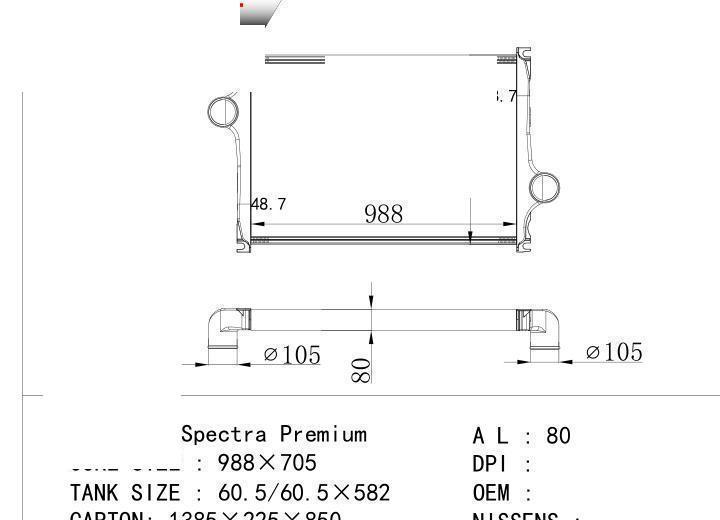  car Intercooler for FREIGHTLINER Spectra Premium
