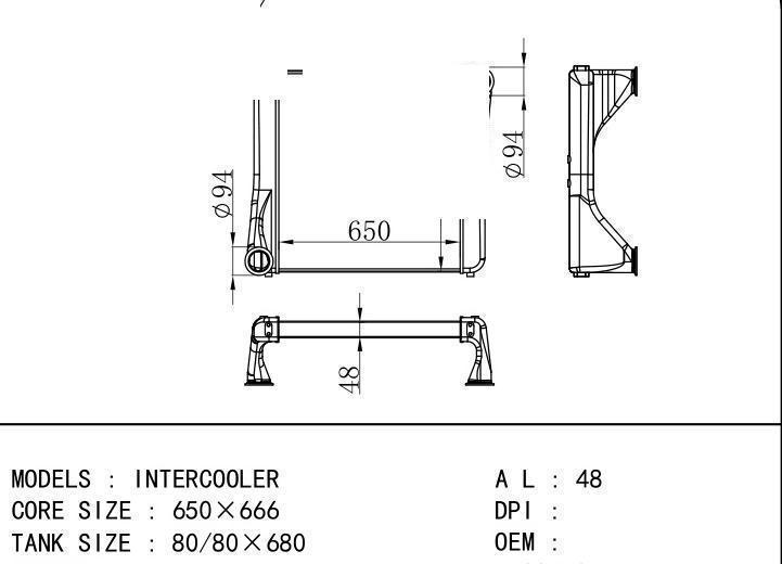  car Intercooler for FREIGHTLINER INTERCOOLER