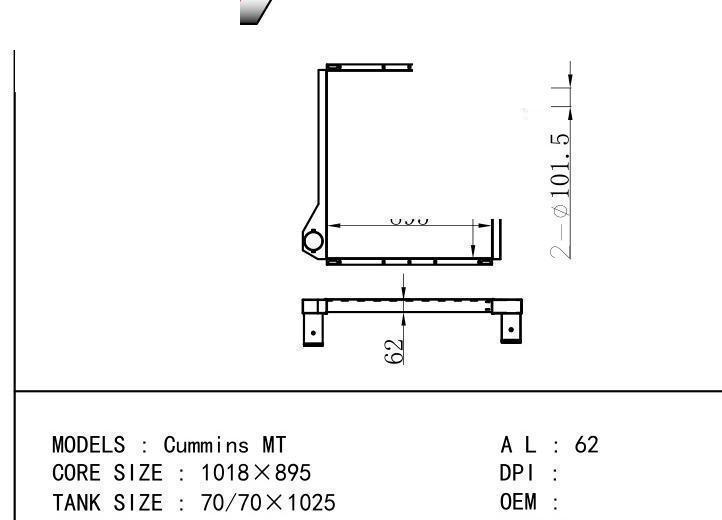  car Intercooler for TRUCK Cummins MT